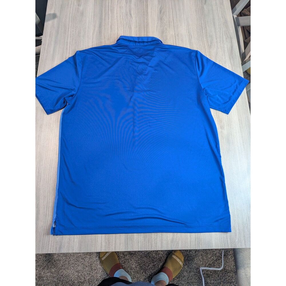 Callaway Opti Dri Golf Polo XL Blue Patterned Short Sleeve Shirt Men's XL